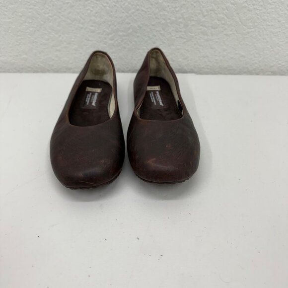 Manitobah Mukluks Brown Leather Slip On Ballet Earth Flats Shoes Womens size 8 - Picture 2 of 8